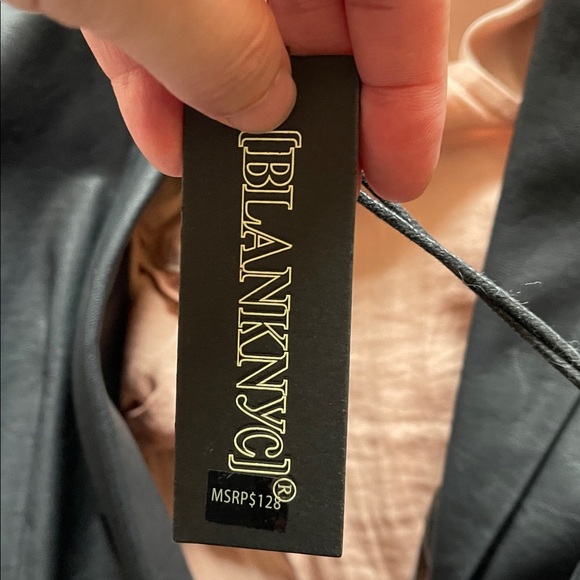 Blank NYC Black faux leather  and peach pink jones New York blouse bundle of 2 - Picture 11 of 12